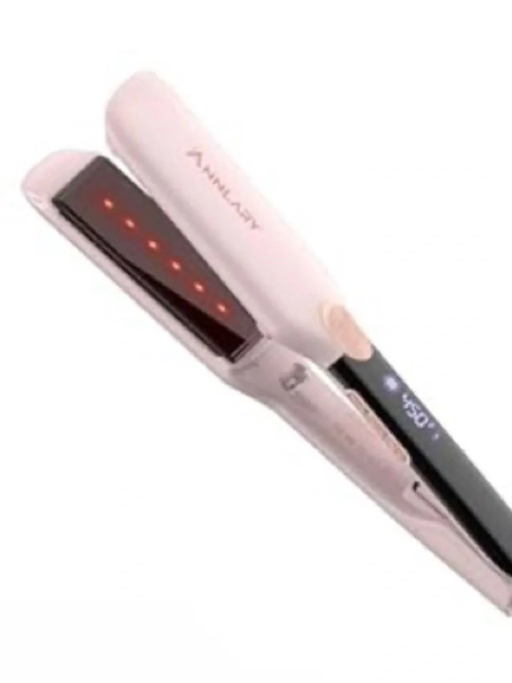 Pink Hair Straightener Flat Iron with Digital Display 1.75 with red light